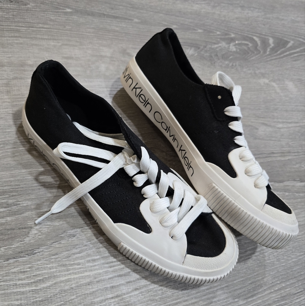 Calvin Klein Black & White Logo Lauri Sneakers